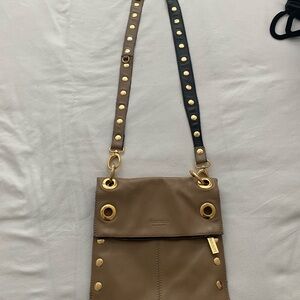Hammitt Montana black and tan Crossbody Bag with Gold Details